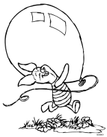 A coloring page of winnie the pooh - piglet